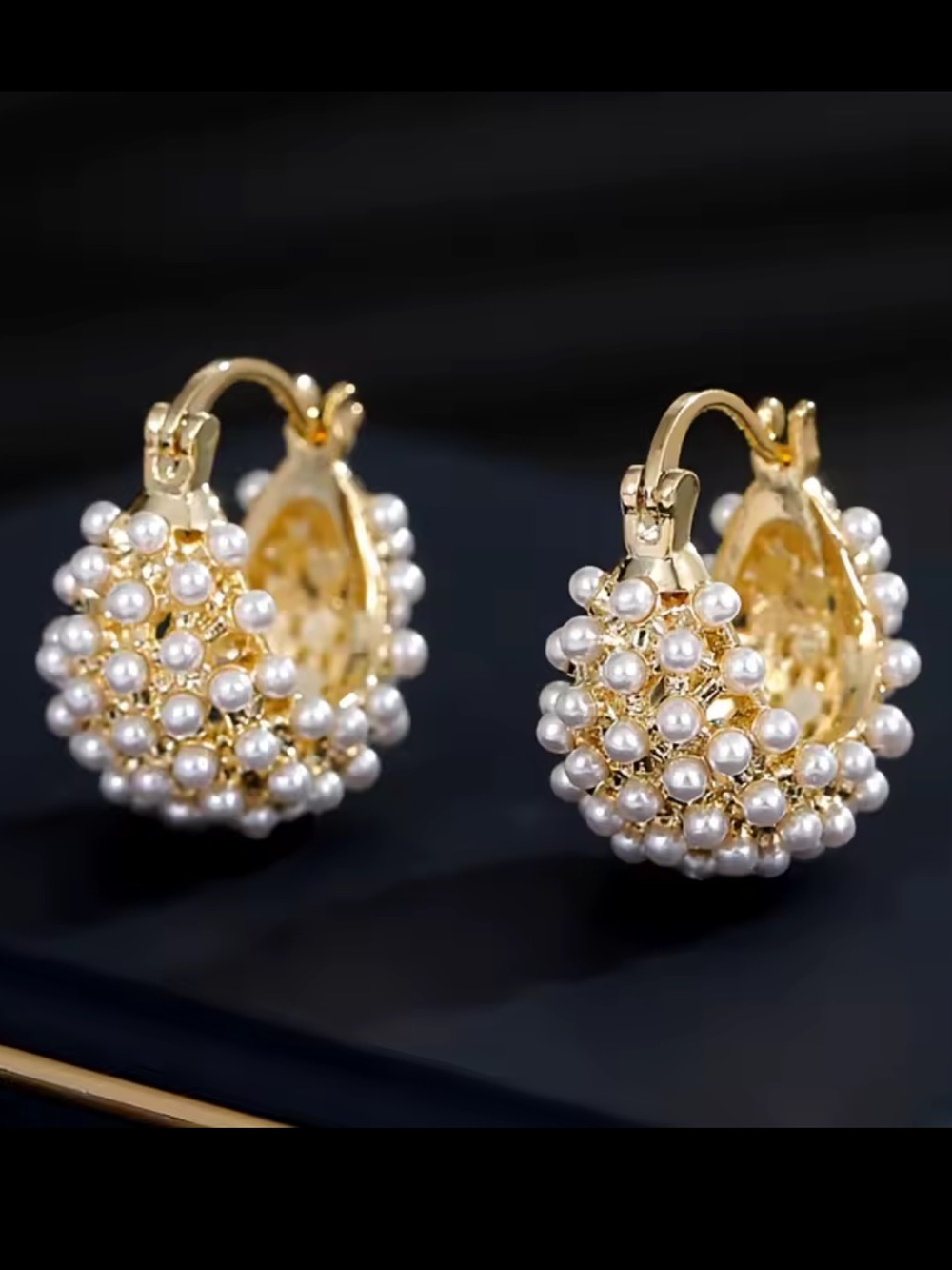 Celeste Pearl Pave Earrings
